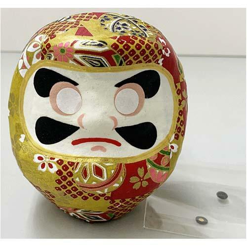 日式五彩和紙達摩 (黃紅) (日本製)