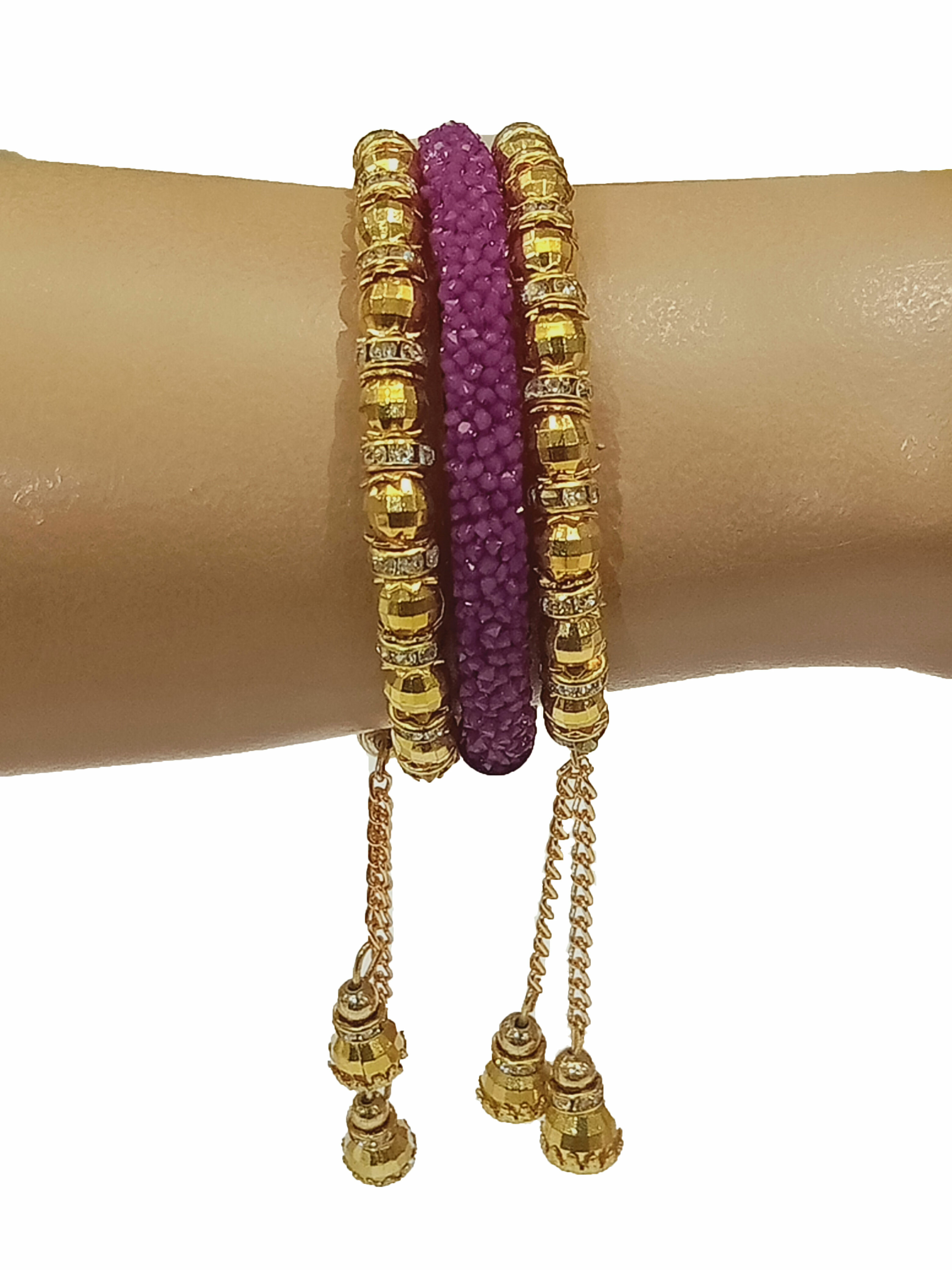 Women Multicolour Stretchable Bangle Fits From Kids to Adult MK122