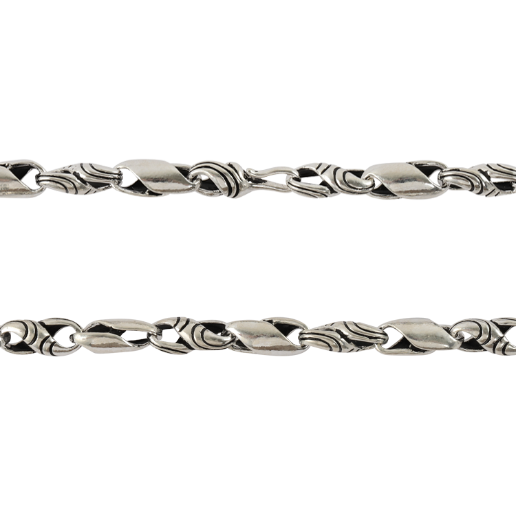 純銀鍊子，男士鍊子 風格強烈扭紋鍊；粗曠不羈的深厚本質（2207）
