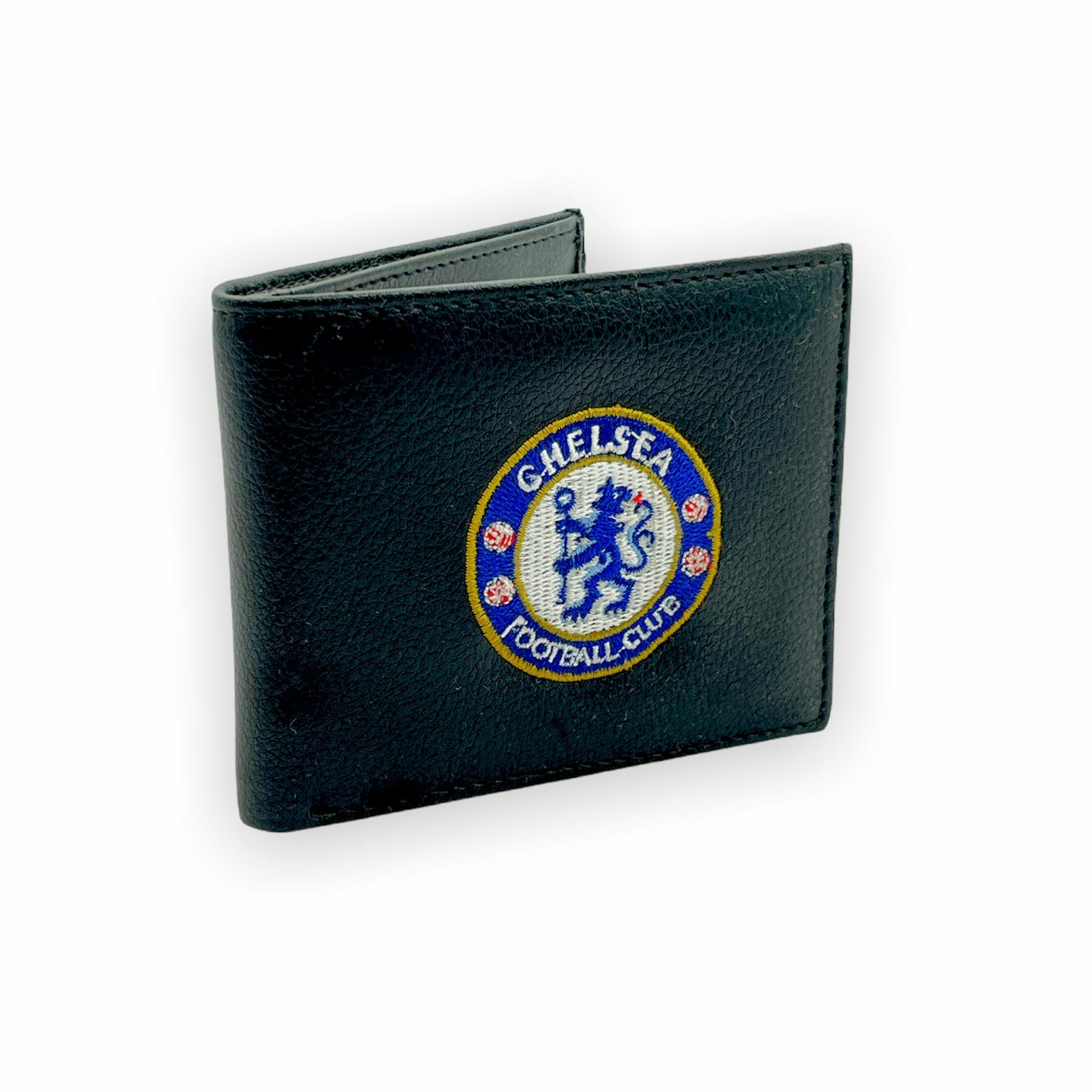 車路士黑色繡花會徽銀包