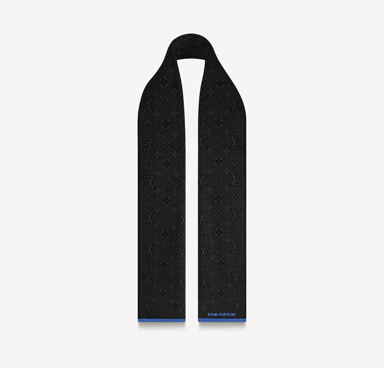 Louis Vuitton Black Reversible Monogram Eclipse Packable Scarf 4LU0224