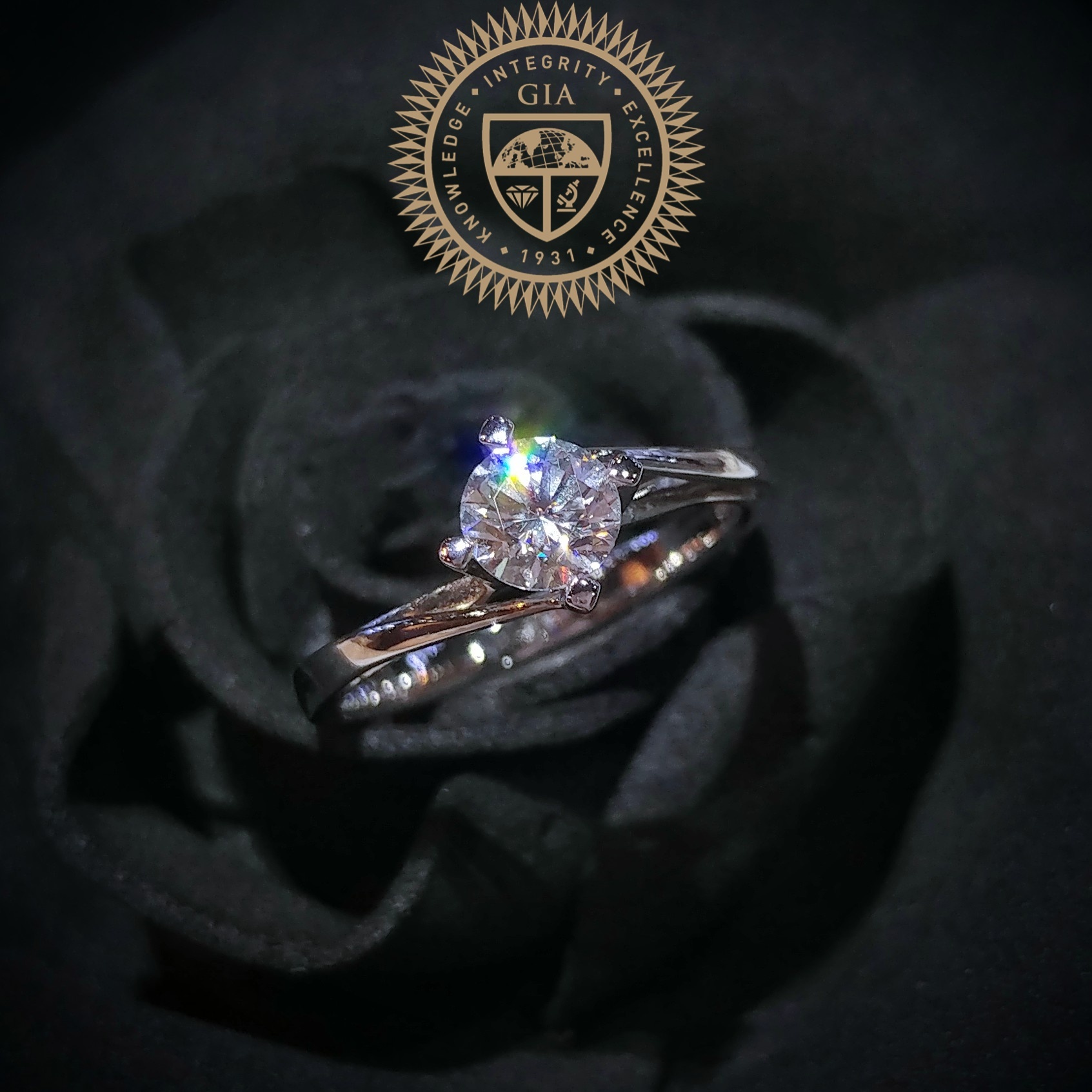 18K White Gold 0.50ct GIA Diamond Ring