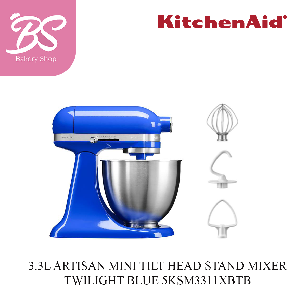 Refurbished Artisan® Mini 3.5 Quart Tilt-Head Stand Mixer Twilight Blue  RKSM33XXTB