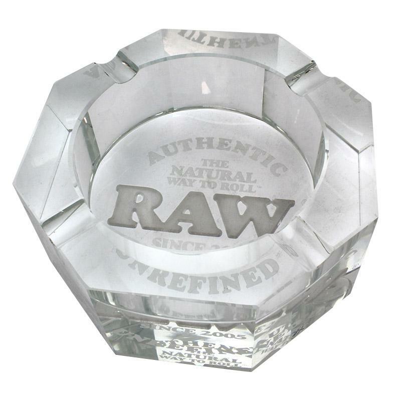 RAW CRYSTAL GLASS ASHTRAY