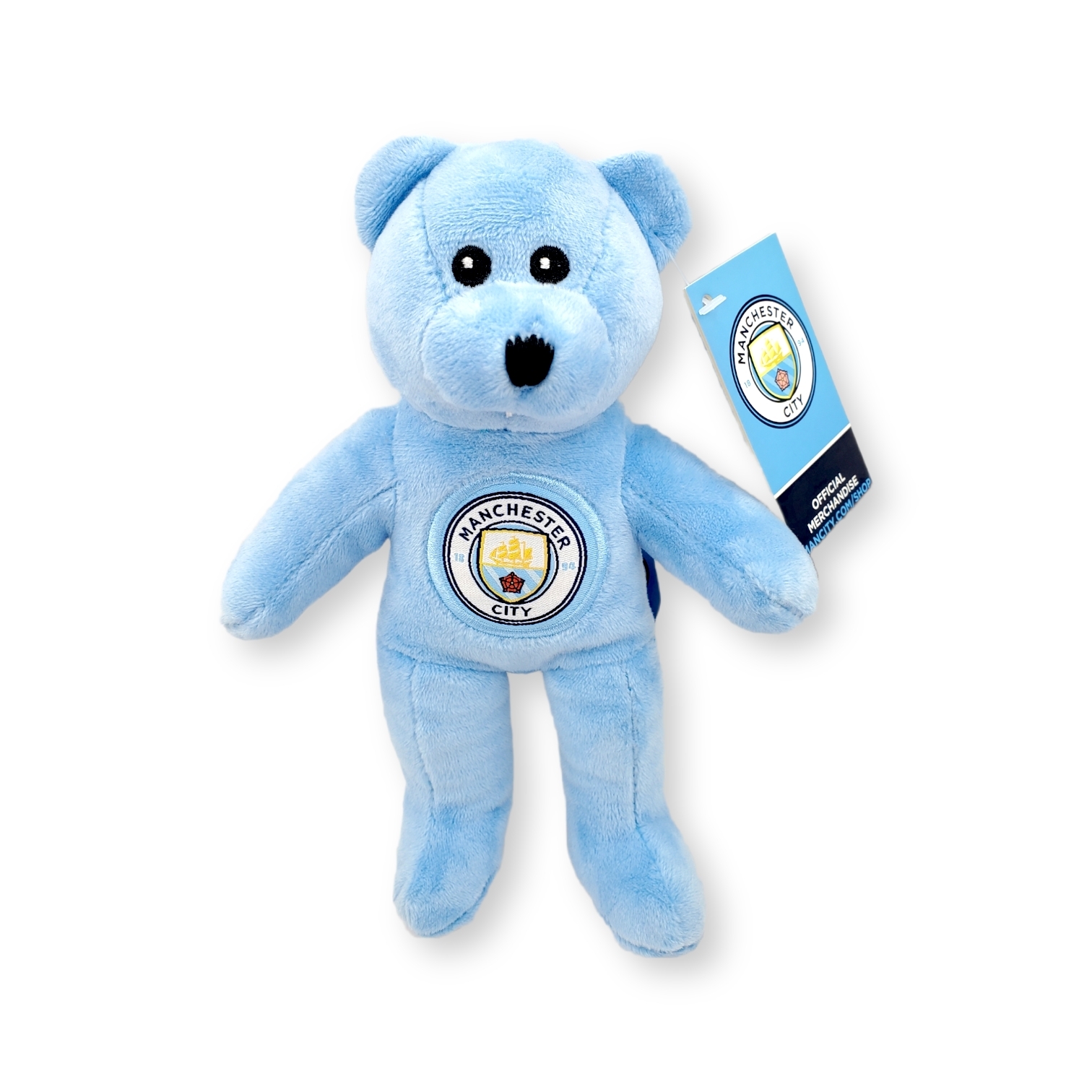 曼城淺藍色會徽小熊公仔