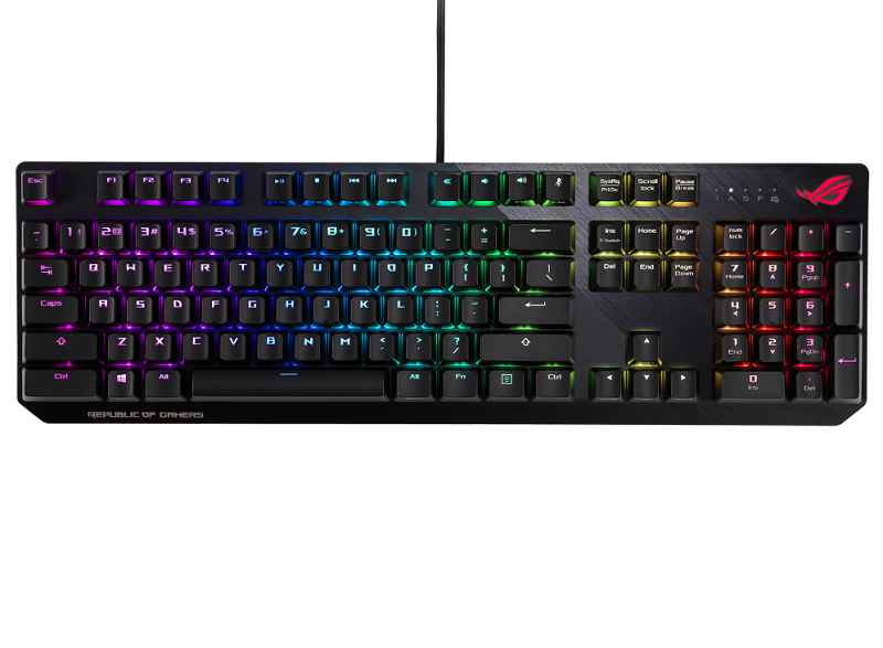 米特3C數位–ASUS 華碩 ROG STRIX SCOPE NX青軸90MP0188/紅軸90MP0186/茶軸90MP0187 光學機械鍵盤