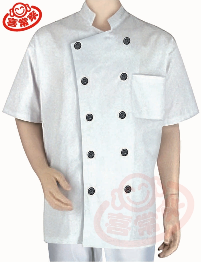 #9712薄/中山領短袖雙黑釦