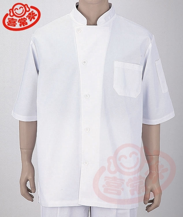 #9727 白色涼感透氣廚師服