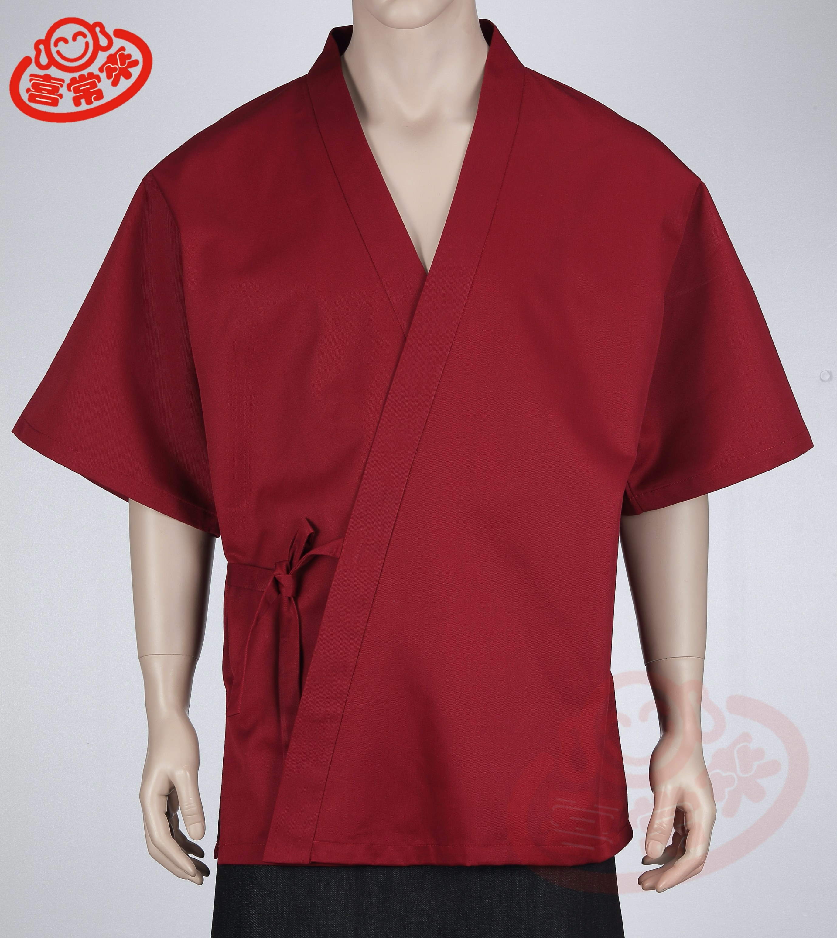 #9824 日式工作服-酒紅/素面