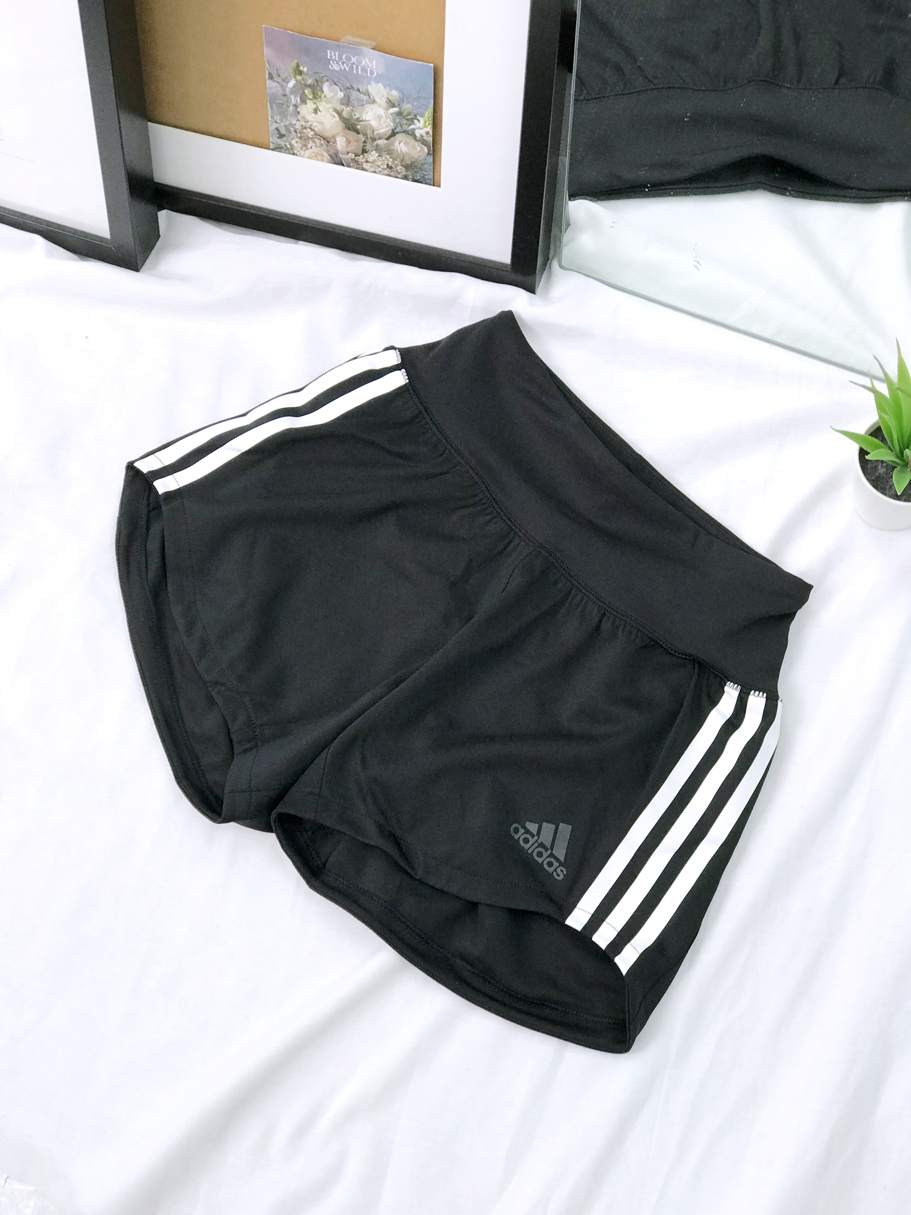 Adidas 3 Stripes Gym Shorts