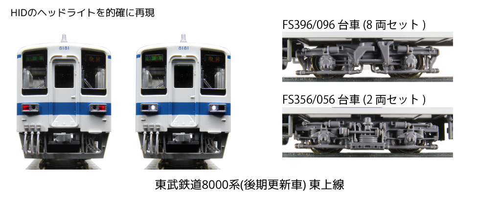 Kato 10-1651 N規 東武鐵道 8000系 後期更新車 先頭車 增節組 2輛