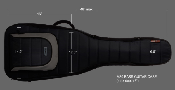 MONO MONO M80 電貝斯袋 M80-EB-BLK 黑色 厚底 防震 防潑水 第 3 張圖片｜三峽吉他 / Bass