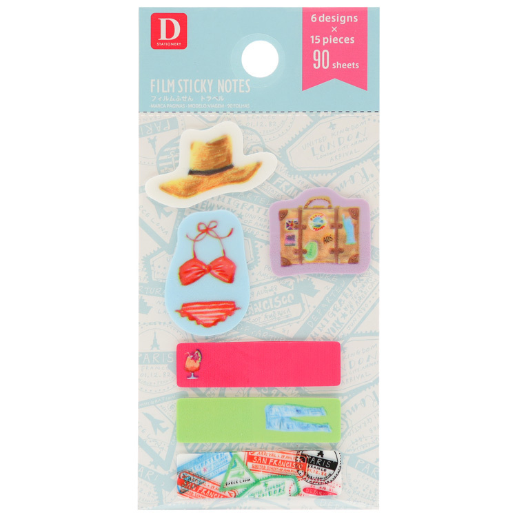 Illustrator便籤貼/Travel 90枚