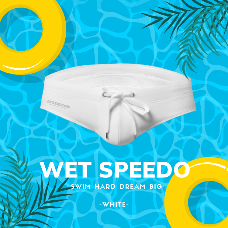 Attention Wear | Wet Speedo 溼控系列三角泳褲 - White Mesh 白色網眼 Intimate Wear | 喜穴