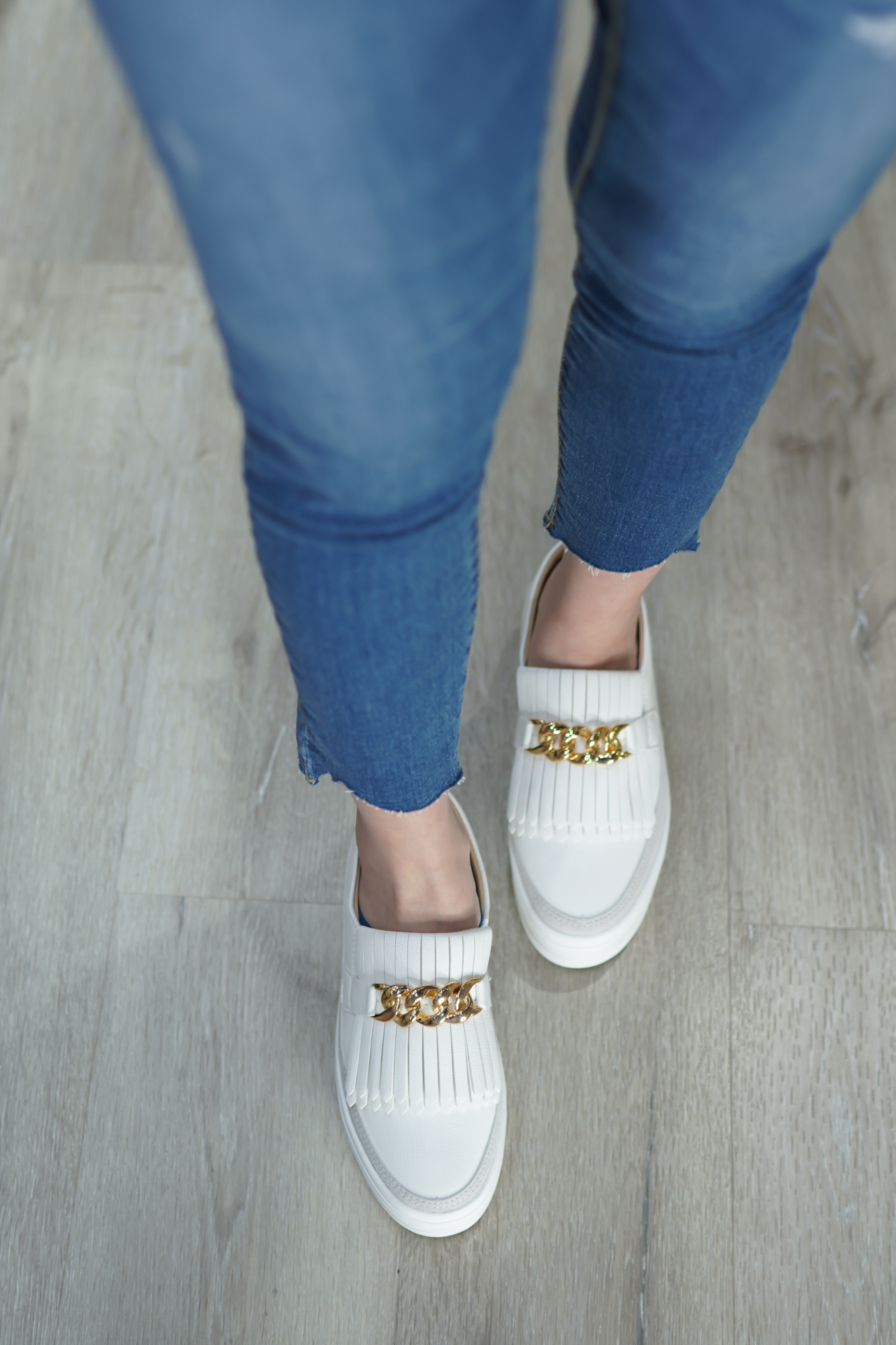 牛仔鏈蘇蘇款鞋(88024)