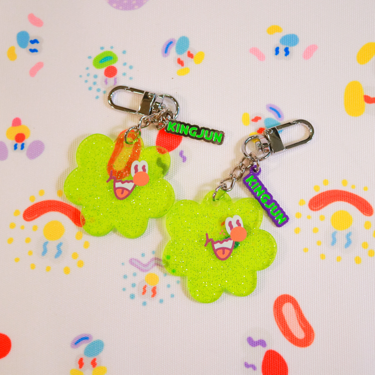 Kingjun｜airpods 吊飾｜綠色細菌