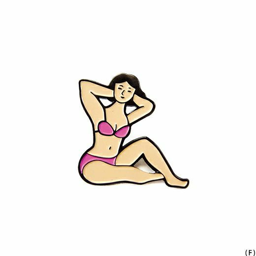 HIGHTIDE 金屬別針 胸章 比基尼女郎