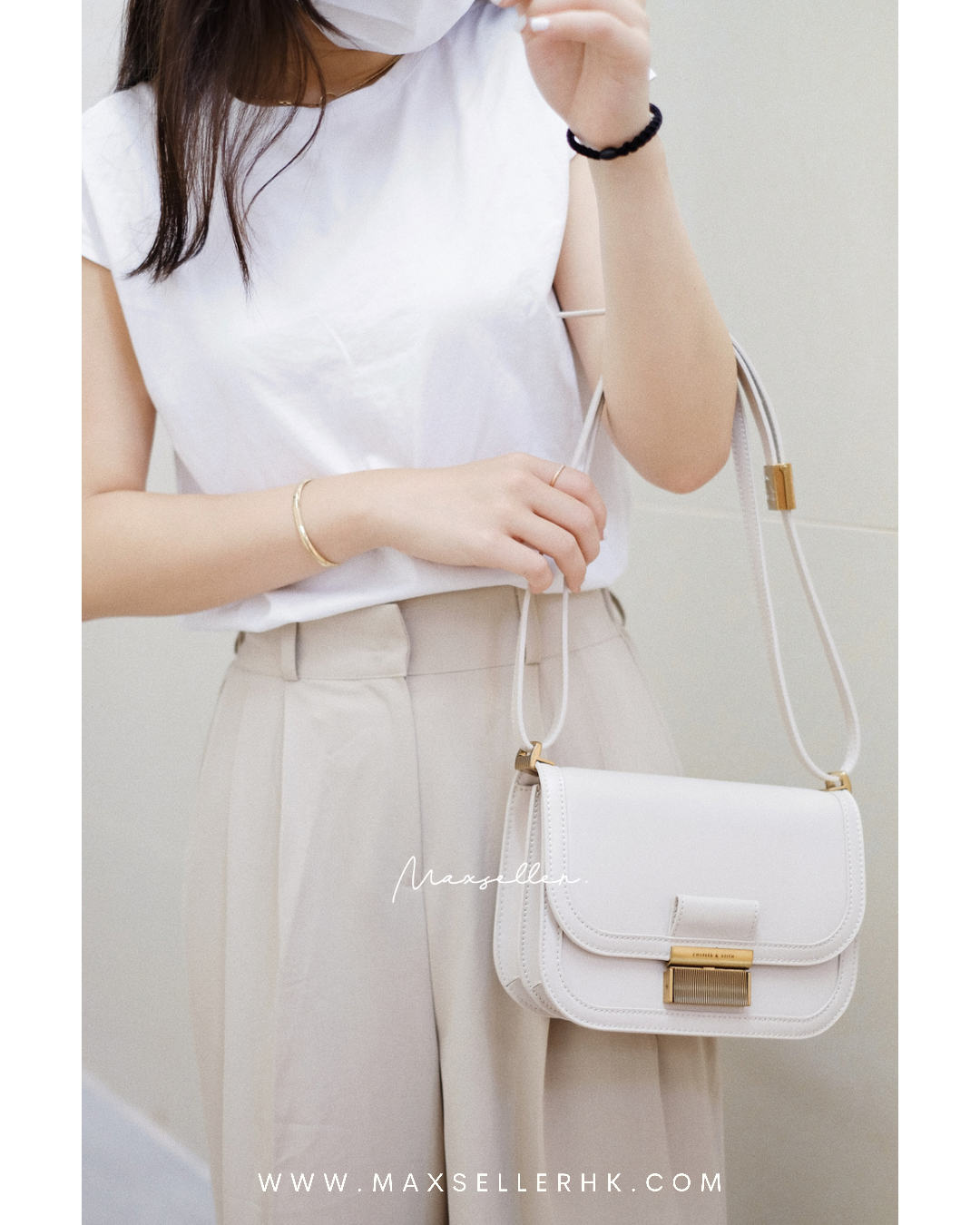 現貨｜5 色｜CHARLES & KEITH 方形皮包| CHARLES & KEITH Crossbody Charlot Vintage Leather Bag