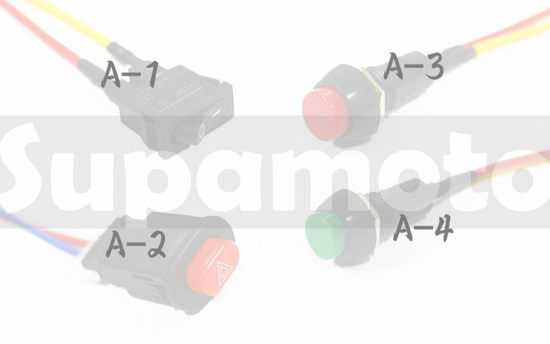 -Supamoto- 通用 開關 警示燈 駐車燈 駐車開關 故障 點菸 二段 迷你 增設 閃雙黃燈 無段 喇叭
