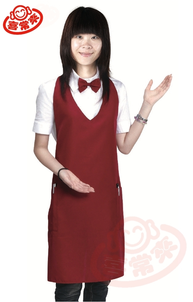 #9013精緻Ｖ領圍裙