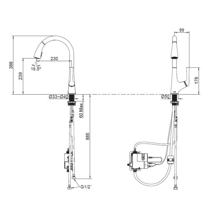 Kohler "Malleco" K-77748-4-VS Touchless Pull Out Kitchen Faucet - With GA Approval & Wels