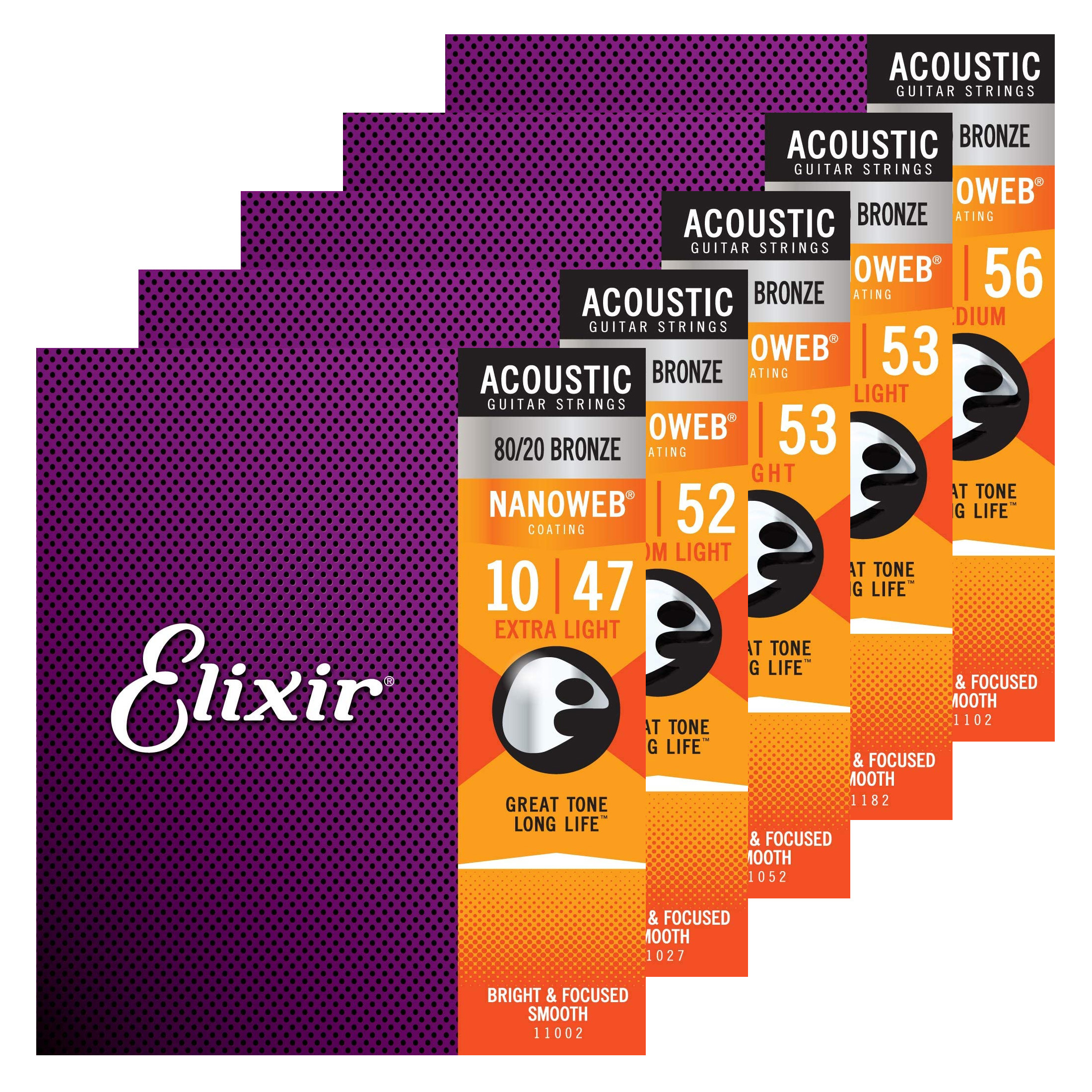 美國 Elixir Nanoweb 木吉他弦 11002 11052 11182 11027 11102