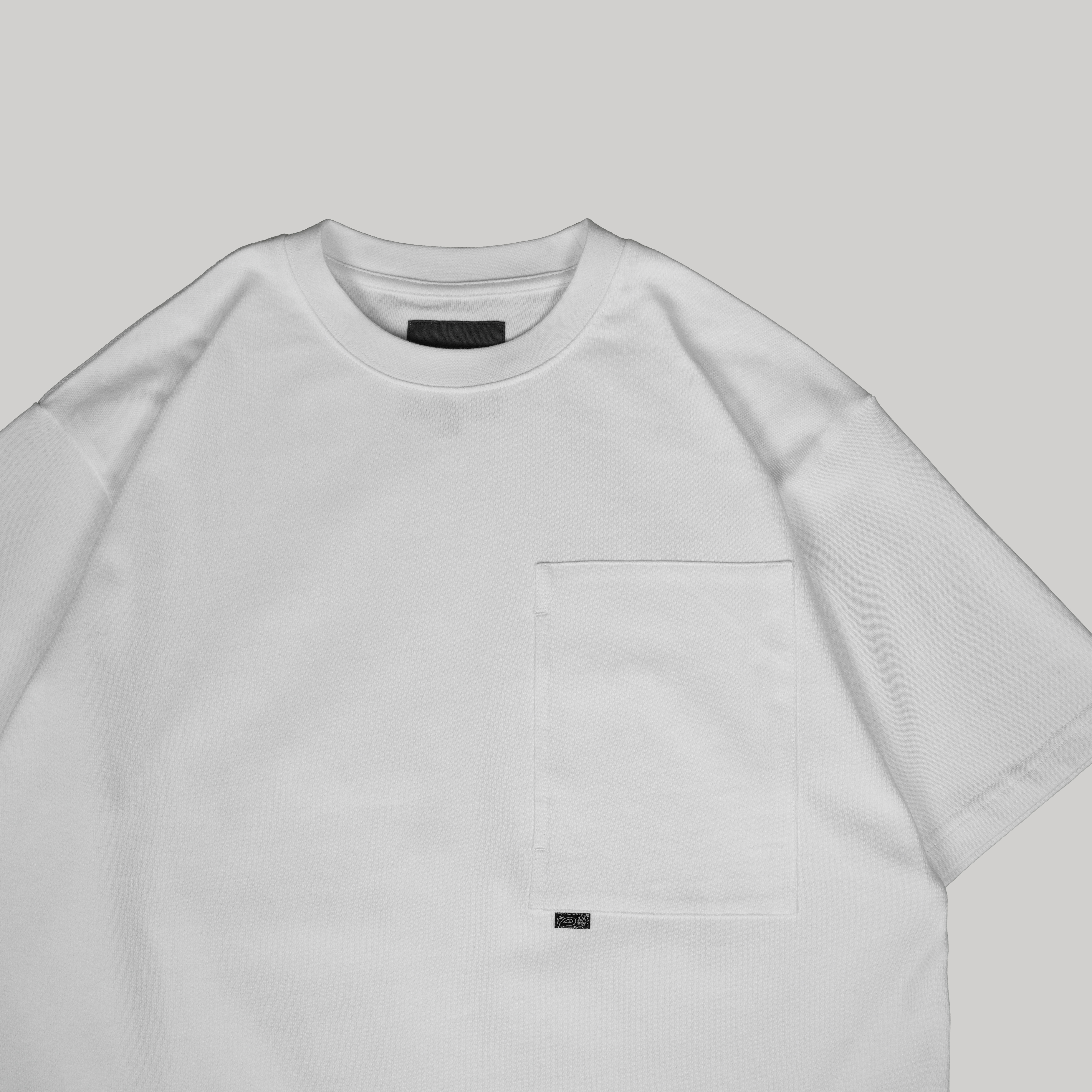 Side-Open Pocket Tee - White