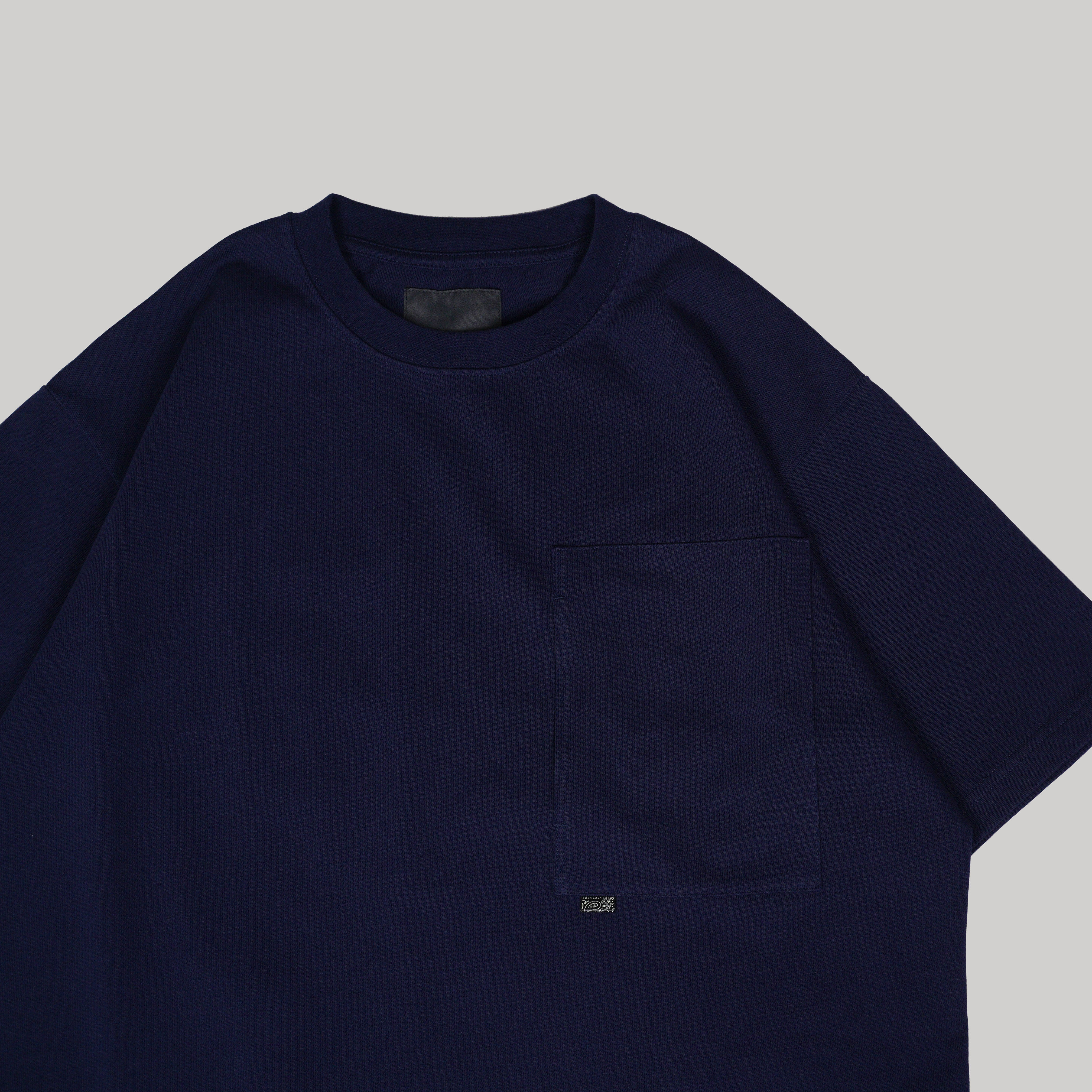 Side-Open Pocket Tee - Navy