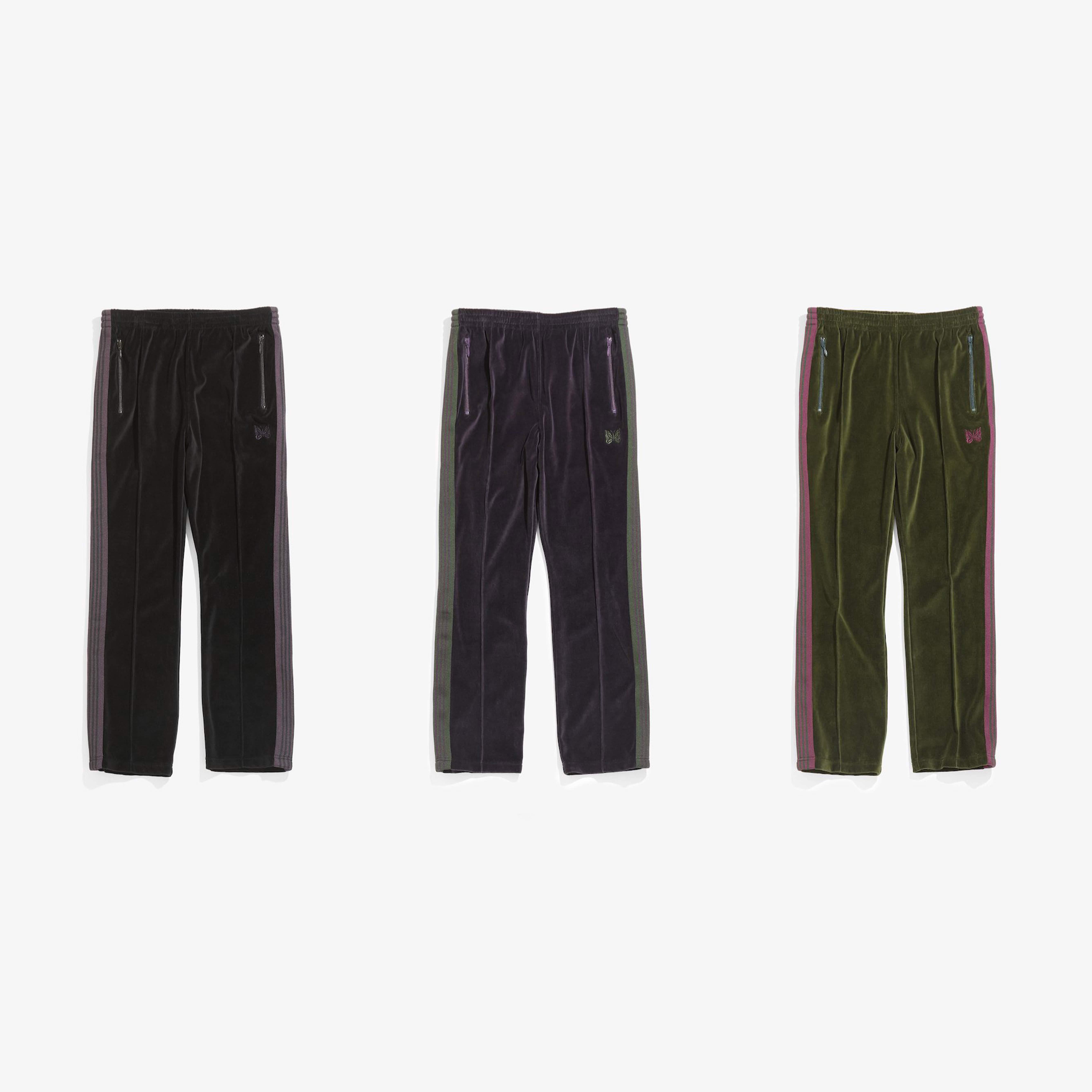 NEEDLES NARROW TRACK PANT C/PE VELOUR