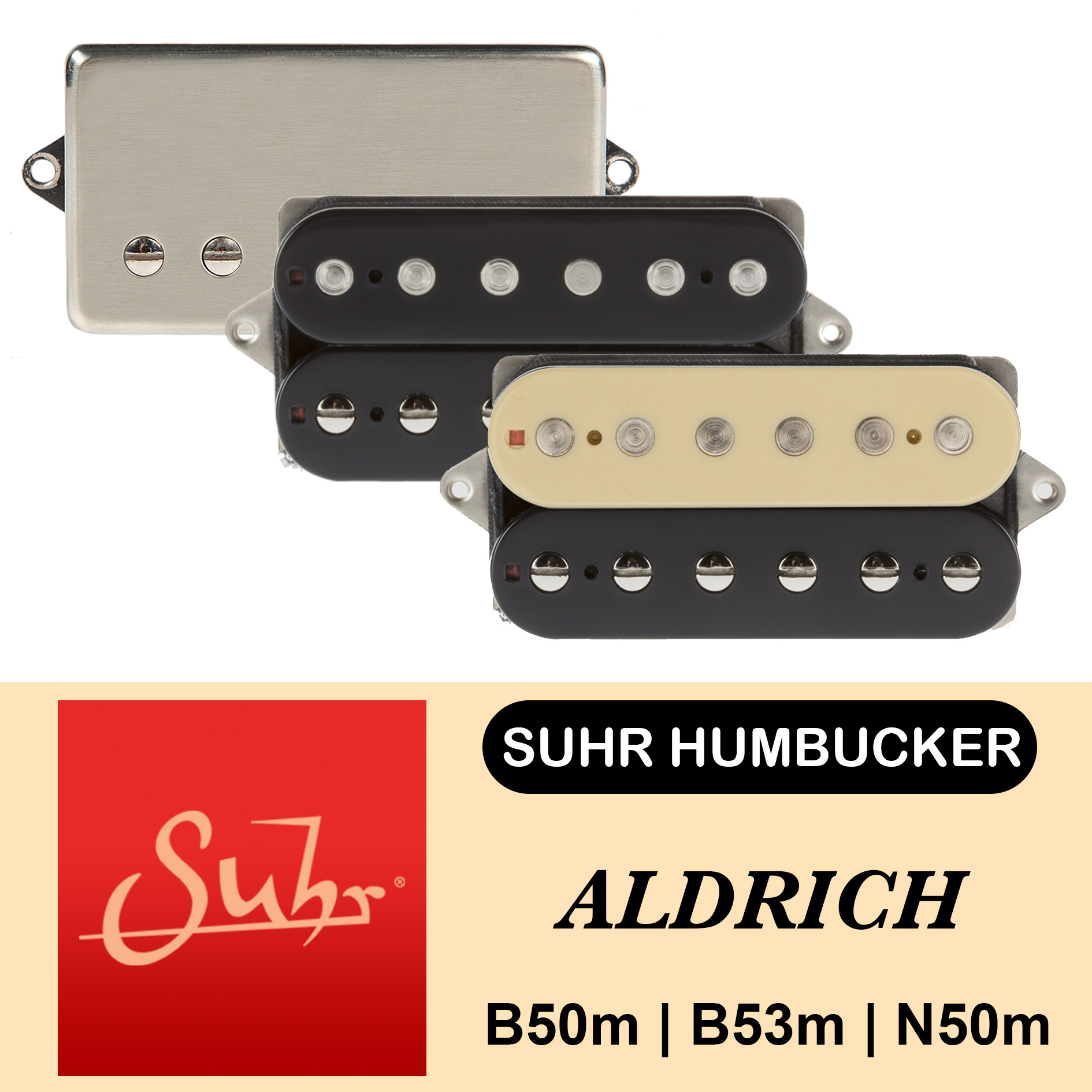 Suhr ALDRICH 雙線圈 前後段 拾音器 黑色/銀色/斑馬
