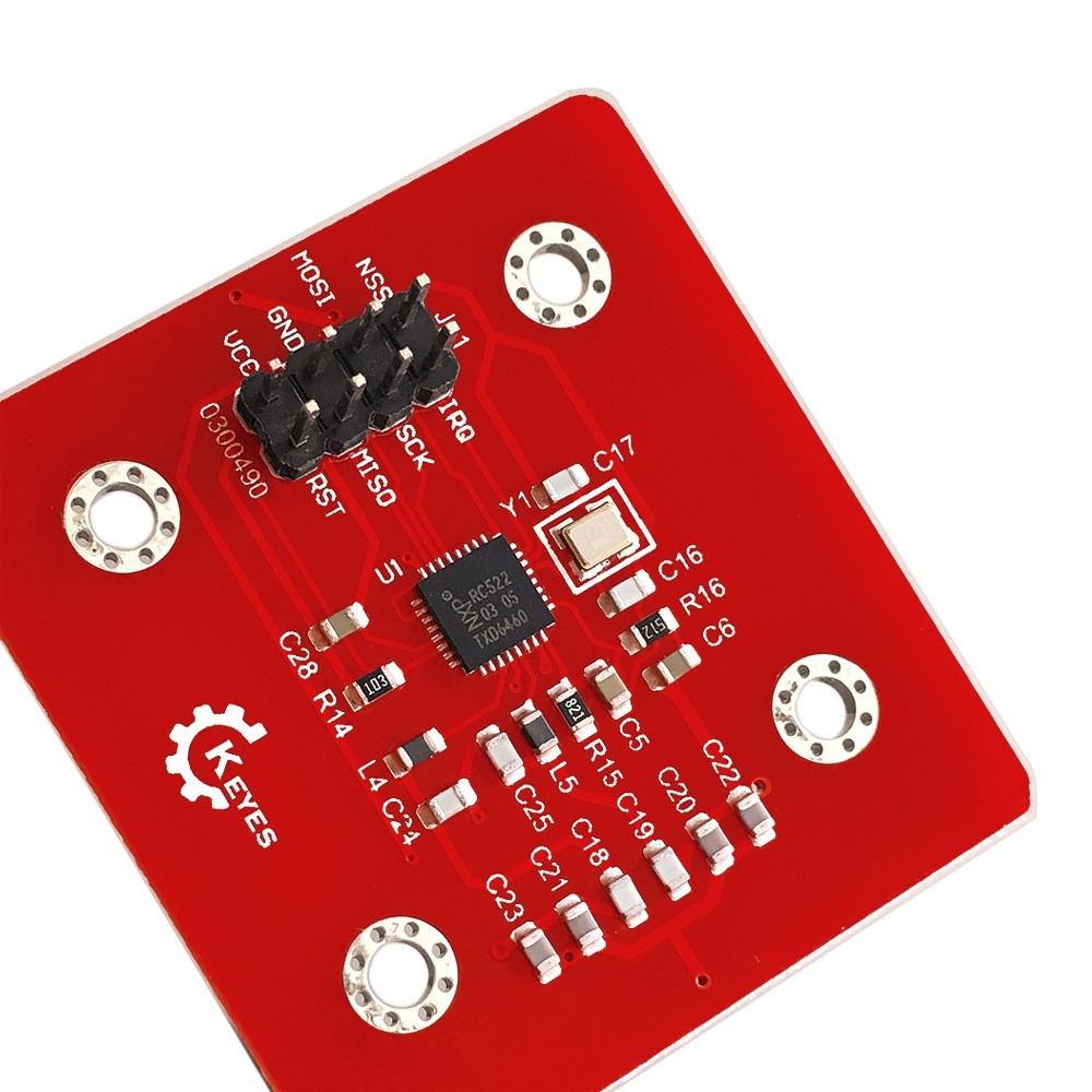 RC522 RFID模組相容arduino (4 個定位孔)