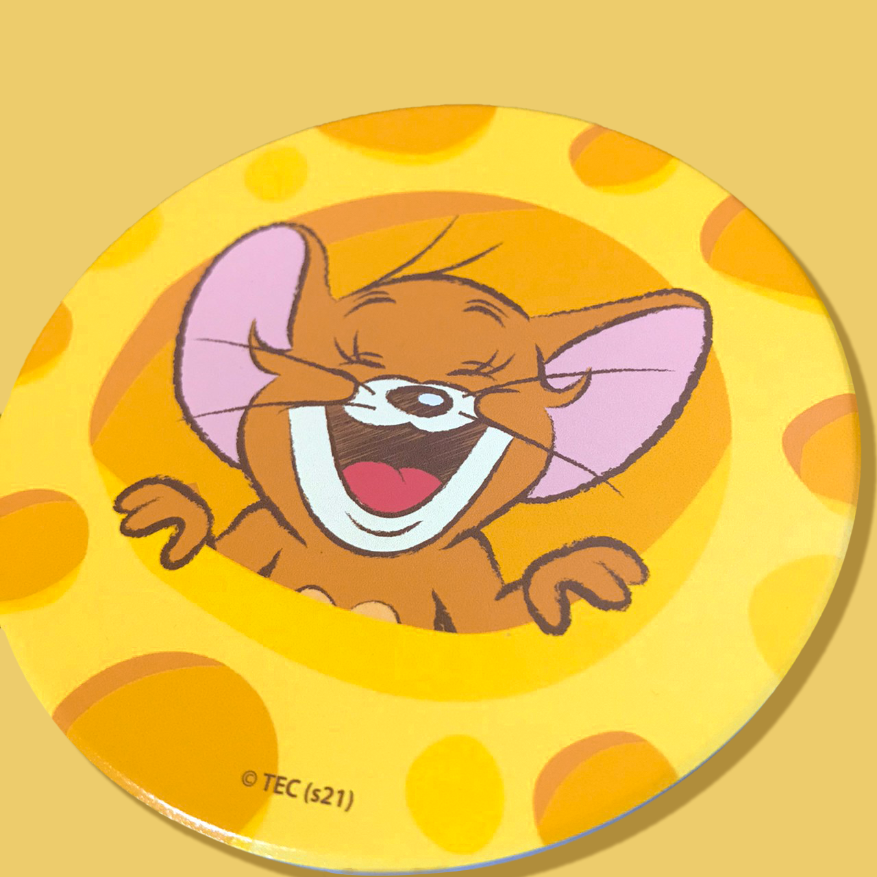 Tom and Jerry-陶瓷杯墊-起司款-Jerry大笑