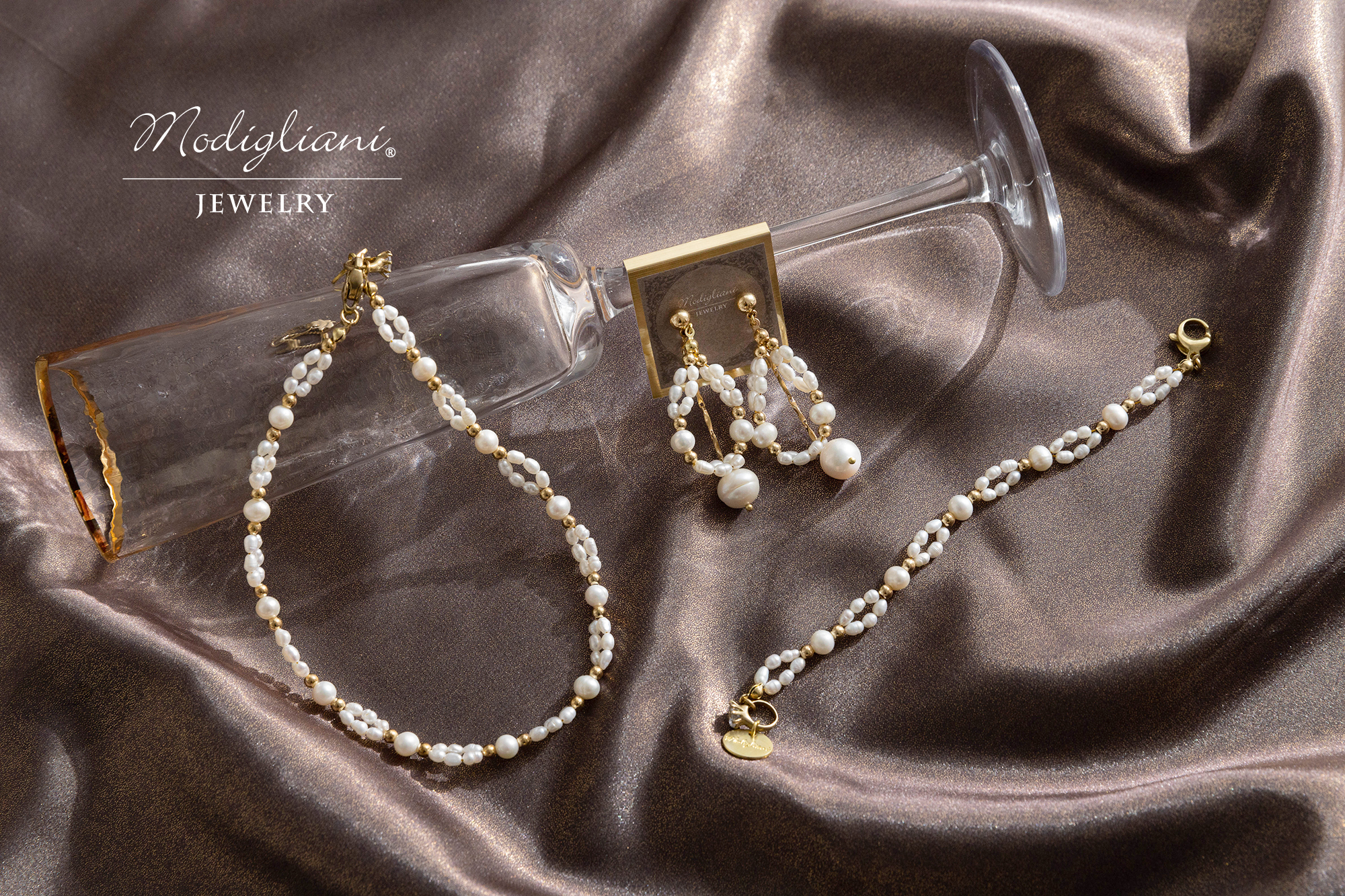 黃銅飾品, 項鍊, 飾品, 黃銅, 鋯石,天然珍珠,氣質,仙女,頸鍊