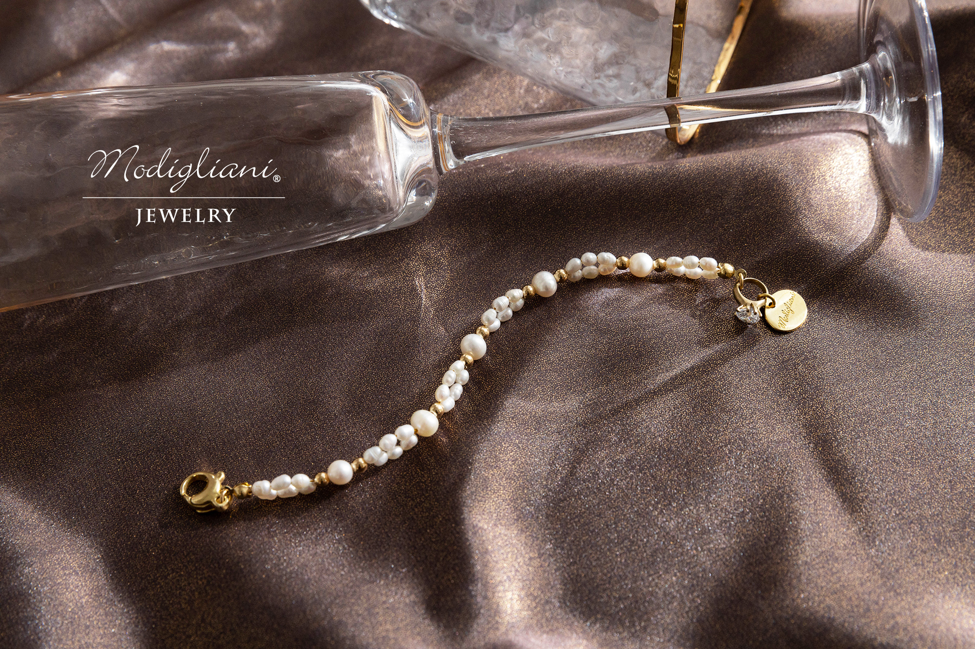 黃銅飾品, 手鍊, 飾品, 黃銅, 鋯石,珍珠,天然珍珠,氣質,仙女