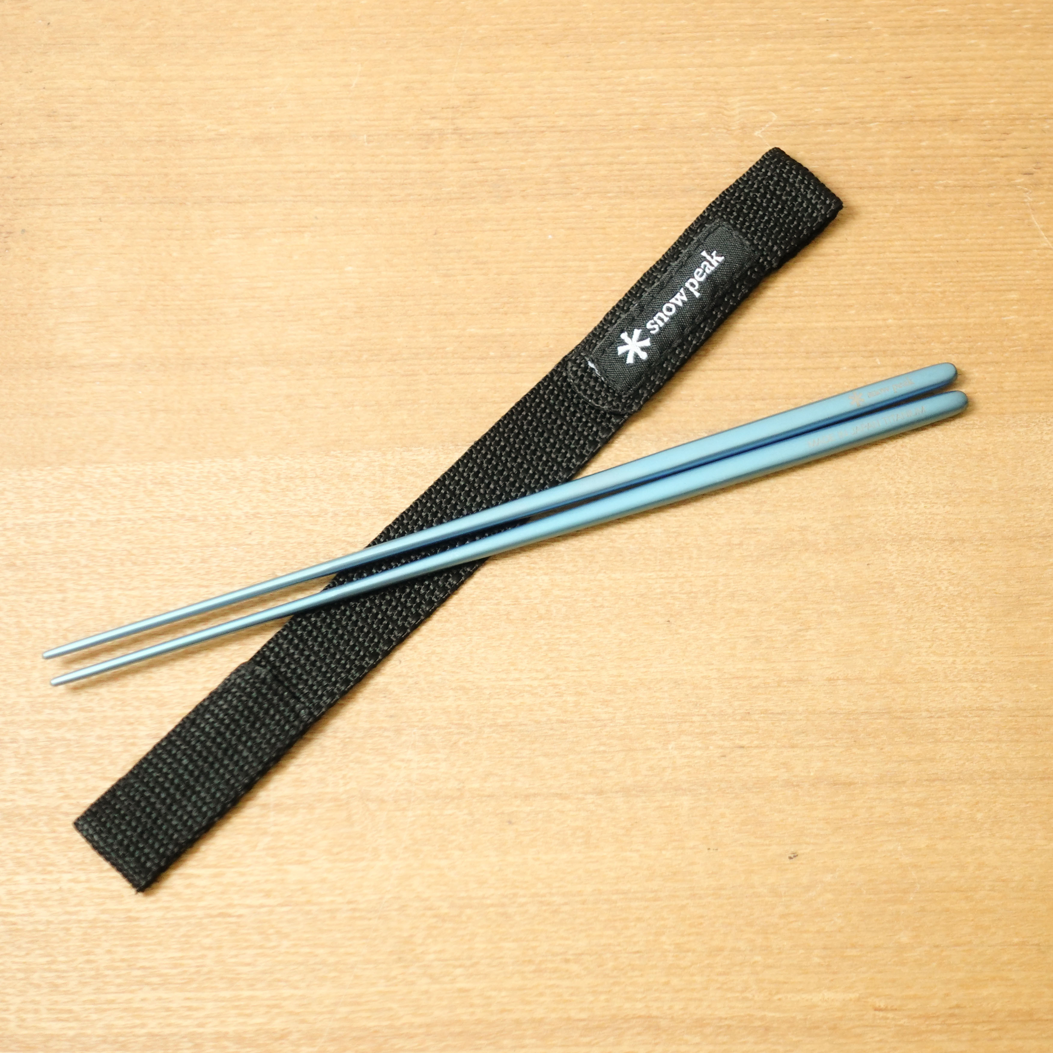 Snow Peak SCT-115-BL Titanium eetstokjes, blauw