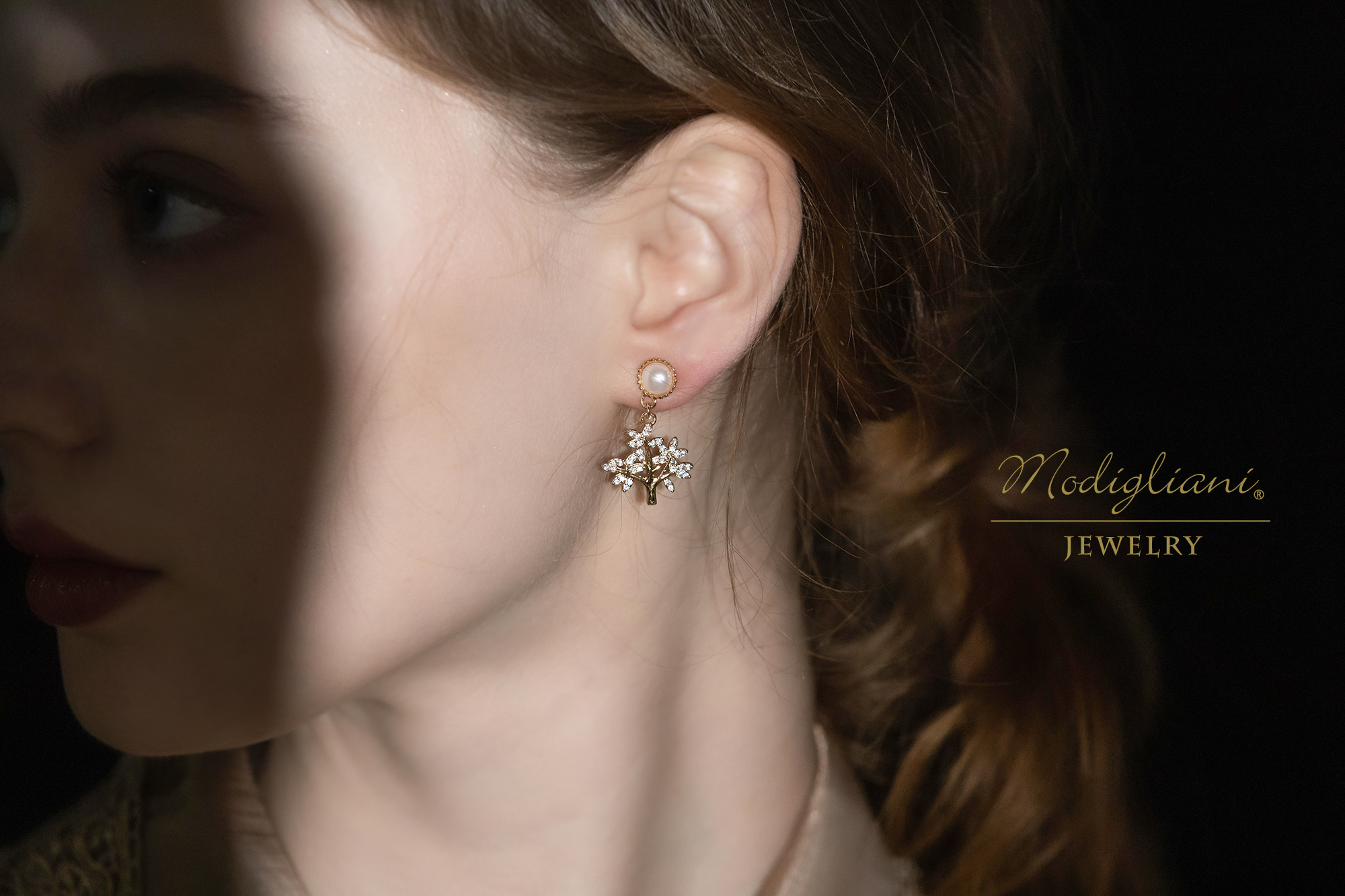 黃銅飾品,黃銅,花草,耳環,垂墜式耳環,氣質,18K金,鋯石,