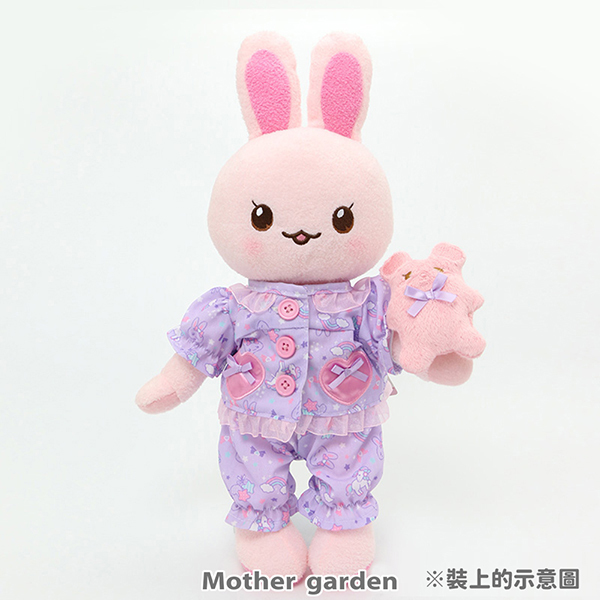 日本Usamomo萌兔桃桃-更衣衣服-睡衣套組 獨角獸 43cm專用(玩偶配件)