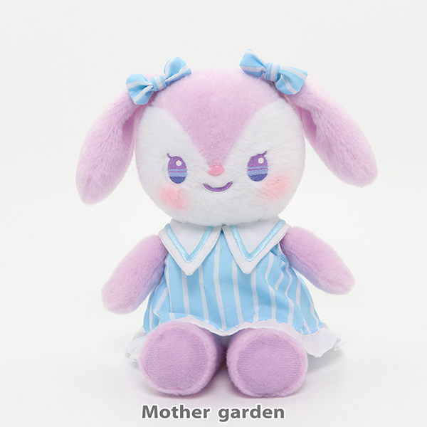 日本Usamomo萌兔桃桃- 絨毛可更衣-紫兔 22cm 語音款