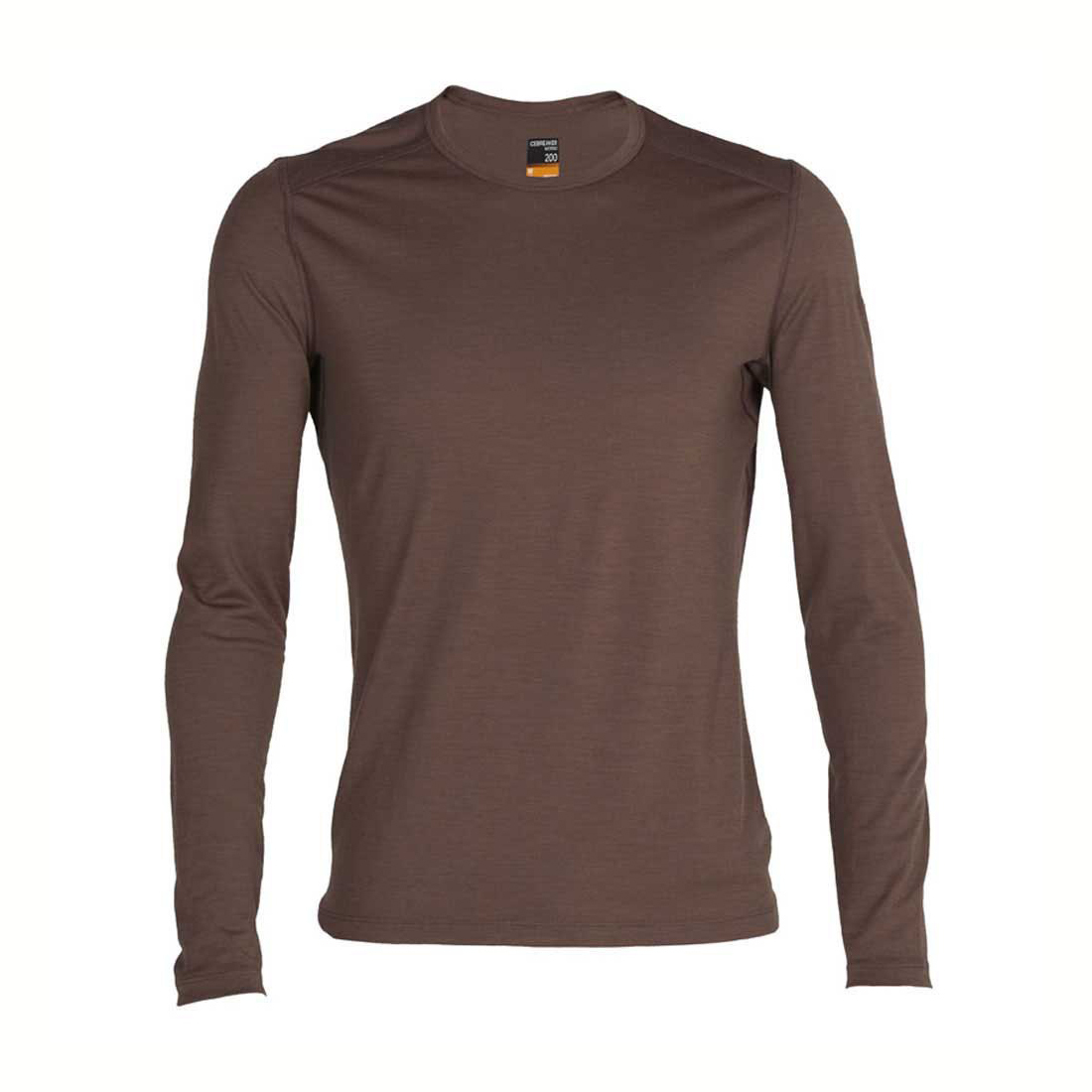icebreaker Oasis 羊毛素色圓領長袖上衣 - BF200 - 肉桂深褐 男款