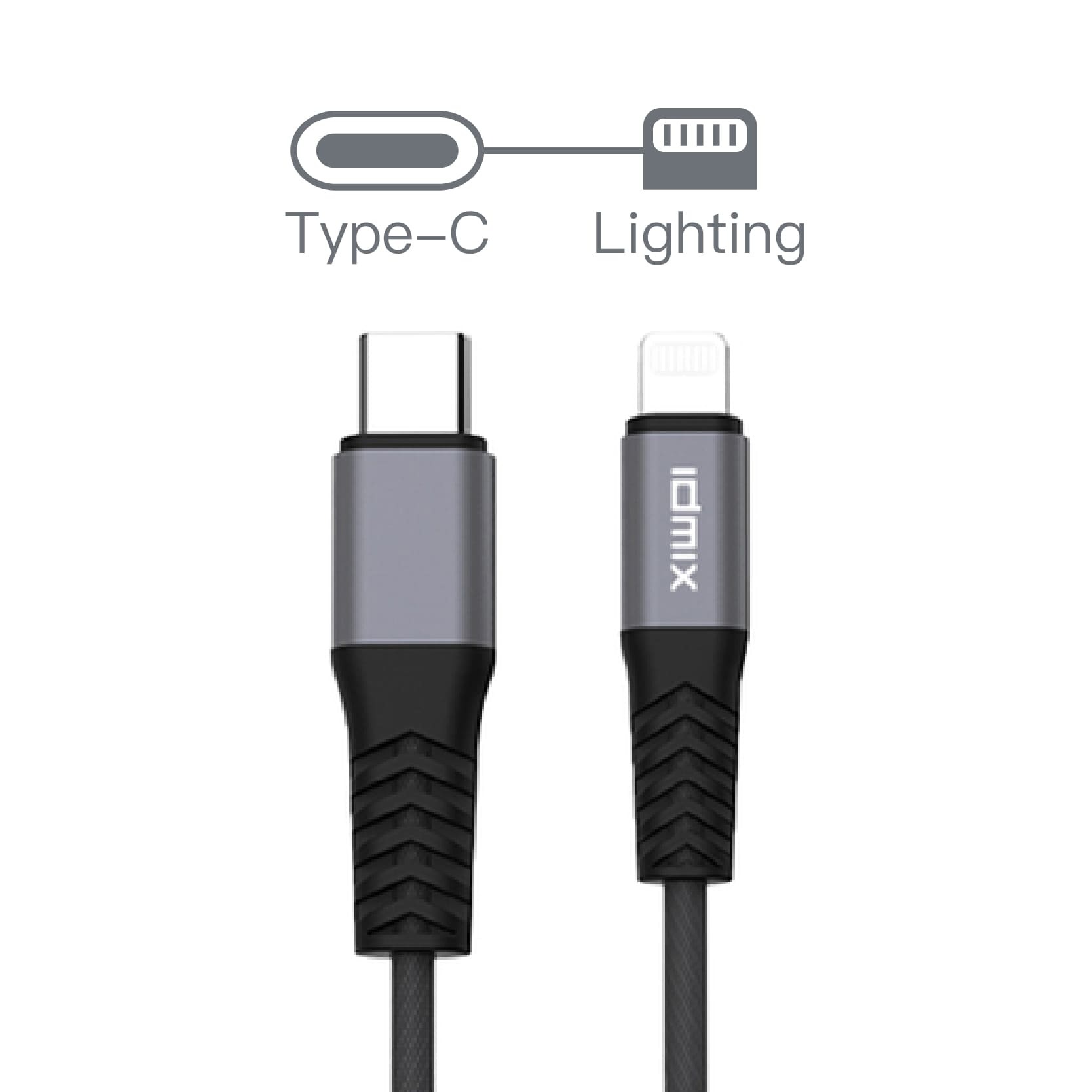 IDMIX 鋅合金+杜邦 kevlar PD POWER Line (L09CiS)充電線USB type-C TO Lightning MFi認證充電線