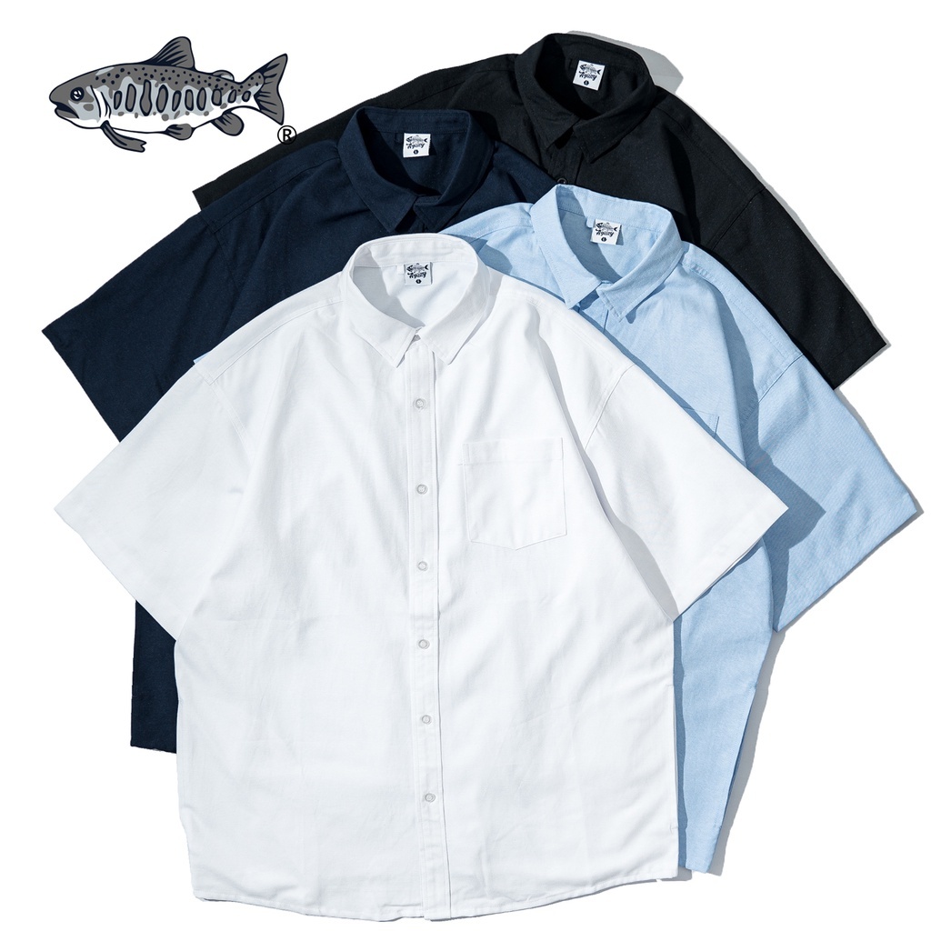 JKS AGILITY Oxford Shirt 街頭 落肩寬鬆 牛津紡 五分袖 牛津襯衫 【SS03】