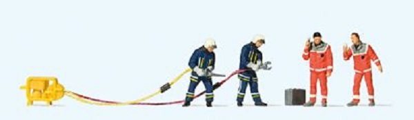 Preiser 10625 HO scale Firemen Rescue