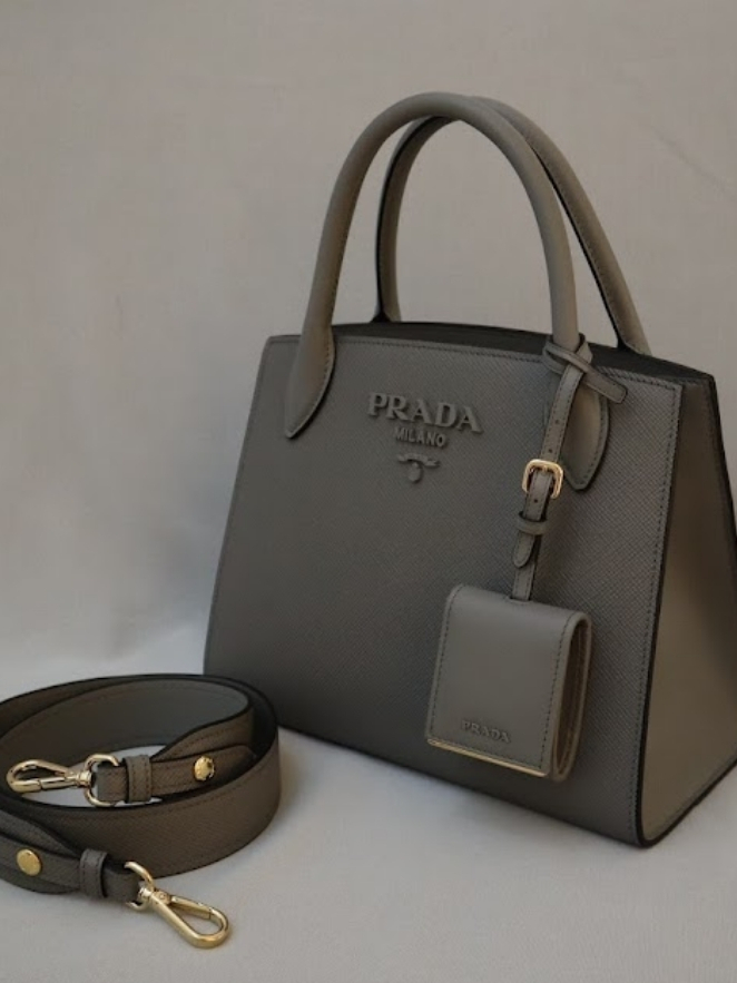 PRADA Small Saffiano Leather Prada Monochrome Bag