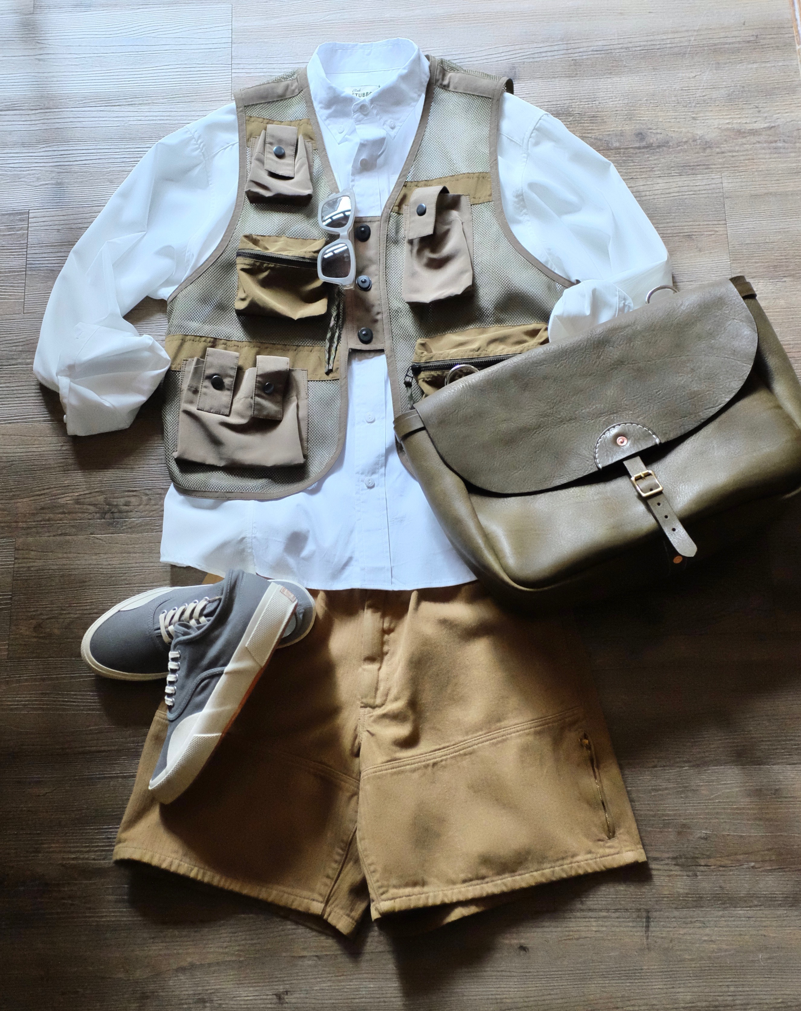 HOUSTON cotton HBT shorts KAHKI