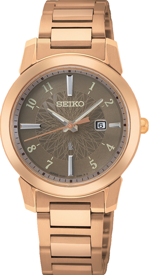 萬年鐘錶 - SEIKO LUKIA 系列  太陽能優雅不敗玫瑰金女錶  V137-0DK0B /  SUT420J1  錶徑31MM
