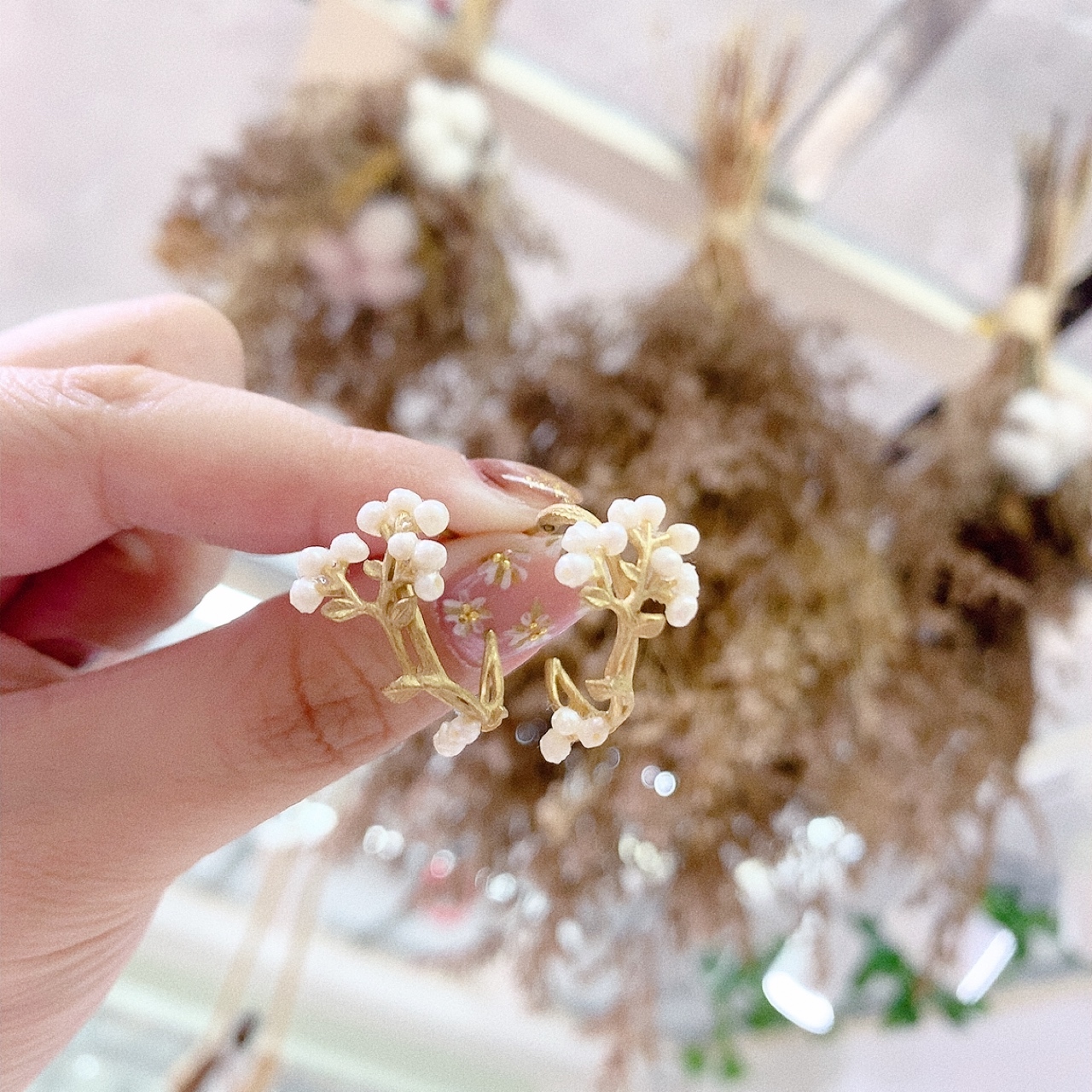 [日本手制] Ayatorie 小枝與果實耳環/髮夾