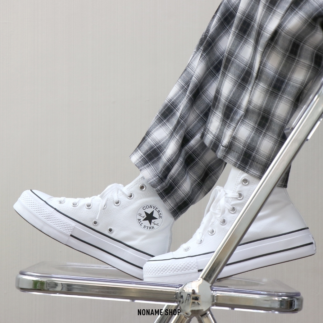 CONVERSE Chuck Taylor All Star Lift 厚底 高筒 帆布鞋 白