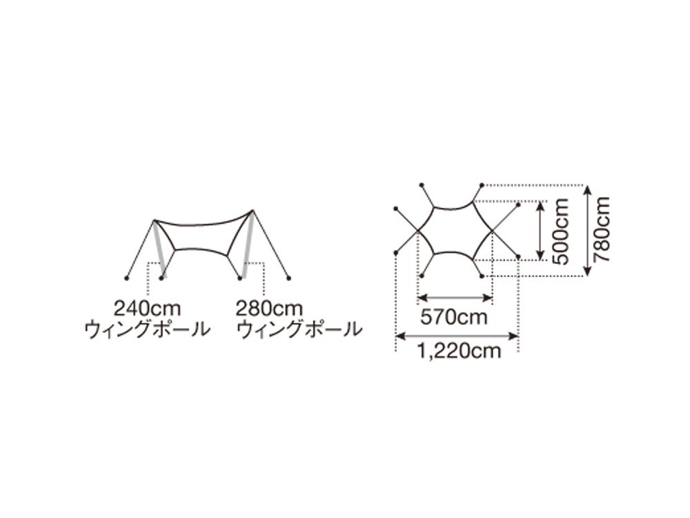 Snow Peak Amenity Tarp Hexa L TP-851SR