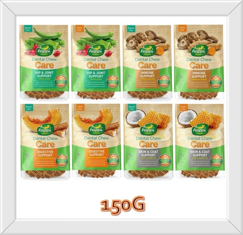 HAPPi DOGGY DENTAL CHEW 护理CARE无谷系列 PETITE SIZE 18支装