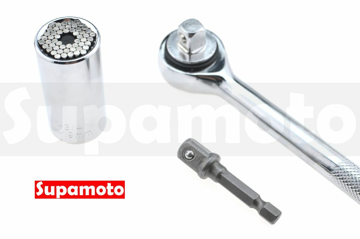 -Supamoto- 萬用 套筒 三分 3/8 棘輪 扳手 原裝 萬能 螺絲 3分 3分頭 魔術 grip